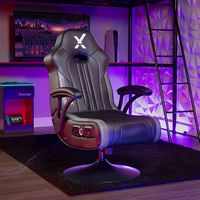 X Rocker - Torque RGB Audio Pedestal Gaming Chair with Subwoofer and Vibration - Black/RBG - Left View