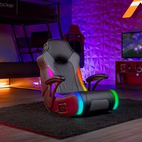 X Rocker - G-Force RGB Audio Floor Rocker Gaming Chair - Black - Left View