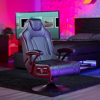 X Rocker - CXR3 LED Audio Pedestal Gaming Chair with Subwoofer - Black/LED - Left View