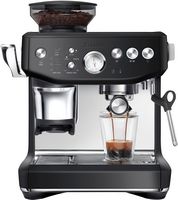 Breville - the Barista Express Impress Espresso Machine - Black Truffle - Left View