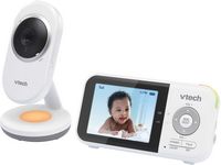 VTech - 2.8” Digital Video Baby Monitor with Night Light - White - Left View