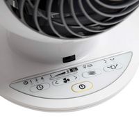 WOOZOO - Compact Globe Oscillating Fan w/ Remote - 5 Speed - White - Left View