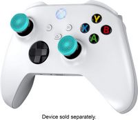 KontrolFreek - Action Lotus Thumbsticks, Xbox - Teal/Clear - Left View