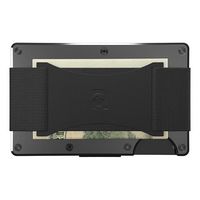 The Ridge Wallet - Aluminum: Cash Strap - Gunmetal - Left View