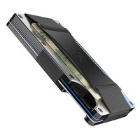 The Ridge Wallet - Titanium Cash Strap - Burnt - Left View