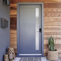 Yale - Assure Lock - Electronic Lever Lock with Touchscreen Keypad | Key Access - Satin Nickel - Left View
