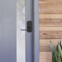Yale - Assure Lock - Electronic Lever Lock with Keypad | Key Access - Black Suede - Left View