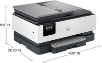 HP - OfficeJet Pro 8139e Wireless All-In-One Inkjet Printer with 12 months of Instant Ink with HP... - Left View