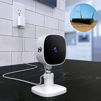 Night Owl - Indoor AC Powered Plug-In Wireless 1080p Security Camera with 2-Way Audio - White - Left View