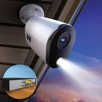 Night Owl - 2-Camera Indoor/Outdoor Wired 4K Security Cameras with 2-Way Audio - White - Left View