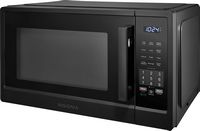 Insignia™ - 1.1 Cu. Ft. Countertop Microwave - Black - Left View