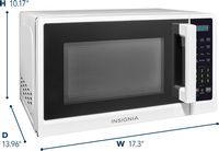 Insignia™ - .7 Cu. Ft. Compact Microwave - White - Left View