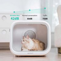 Petkit - AIRSALON MAX PRO Automatic Pet Hair Drying Box for Cats and Dogs with Smart Temp Control... - Left View