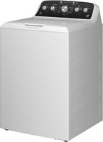 GE - 4.5 Cu. Ft. High-Efficiency Top Load Washer with Deep Fill and Cold Plus - White with Matte ... - Left View