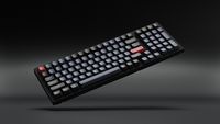 Keychron - K4 Pro Red Switch Mechanical Keyboard Mac or PC - Black - Left View