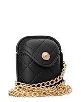 Anne Klein - Faux Leather Case for Apple AirPods, Apple Airpods Keychain Case, Quilted Leather, C... - Left View