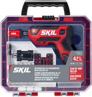 Skil - Rechargeable 4V CordlessPistol Grip Screwdriver with kit - red/black - Left View