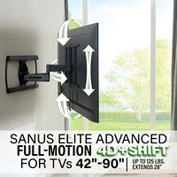 SANUS Elite - Advanced Full-Motion 4D + Shift TV Wall Mount for TVs 42