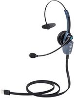 BlueParrott - B250-XTS Wireless Bluetooth Mono Headset with 91% Noise-Cancelling Microphone - Blue - Left View