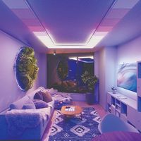 Nanoleaf - Skylight - Smart LED Flush Mount Indoor Ceiling Light Fixture Expansion Pack (1pk) - M... - Left View