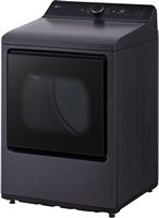 LG - 7.3 Cu. Ft. Smart Gas Dryer with EasyLoad Door - Matte Black - Left View