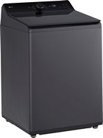 LG - 5.3 Cu. Ft. High Efficiency Smart Top Load Washer with TurboWash3D Technology - Matte Black - Left View