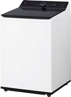 LG - 5.5 Cu. Ft. High Efficiency Smart Top Load Washer with EasyUnload - Alpine White - Left View