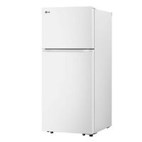 LG - 17.5 Cu. Ft. Garage Ready Top-Freezer Refrigerator with Reversible Doors - White - Left View