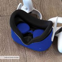 Hyperkin - GelShell Headset Silicone Skin and Lens Cover Set for Oculus Quest 2 - Blue - Left View