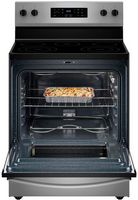 Whirlpool - 5.3 Cu. Ft. Freestanding Electric Range with Cooktop Flexibility - Stainless Steel - Left View