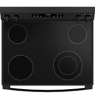 GE - 5.3 Cu. Ft. Freestanding Electric Range with Steam Cleaning and 4 Burner Radiant Cooktop - B... - Left View