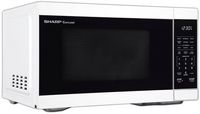 Sharp - 1.1 cu. ft. 1000W Countertop Microwave - White - Left View