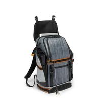 TUMI - Alpha Bravo Expedition Flap Backpack - Steel - Left View