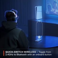 SteelSeries - Arctis Nova 5P Wireless Gaming Headset for PS5, PS4 - Black - Left View