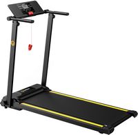 Urevo - Foldi Mini Folding Treadmill - Black - Left View