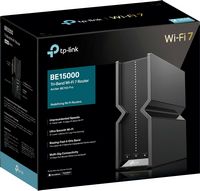 TP-Link - BE15000 Tri-Band Wi-Fi 7 Router - Black - Left View