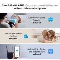 ASUS - ZenWiFi AXE7800 WiFi 6E Tri-band Mesh Router (3-Pack) - White - Left View