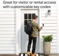 Backlit Bluetooth Keypad – Smart Keypad for Level Locks with Sharable Key Codes - Black - Left View