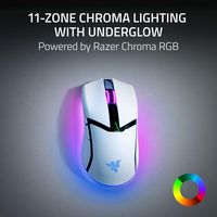 Razer - Cobra Pro Optical Gaming Mouse with Chroma RGB Lighting - Wireless - White - Left View