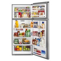 Whirlpool - 17.7 Cu. Ft. Top-Freezer Refrigerator - Monochromatic Stainless Steel - Left View