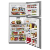 Maytag - 18.1 Cu. Ft. Top-Freezer Refrigerator - Stainless Steel - Left View