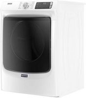 Maytag - 7.3 Cu. Ft. Stackable Electric Dryer with Steam and Extra Power Button - White - Left View