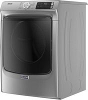 Maytag - 7.3 Cu. Ft. Stackable Electric Dryer with Steam and Extra Power Button - Metallic Slate - Left View