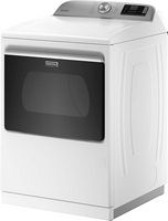 Maytag - 7.4 Cu. Ft. Smart Gas Dryer with Steam and Extra Power Button - White - Left View