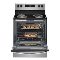 Whirlpool - 4.8 Cu. Ft. Freestanding Electric Range with Keep Warm Setting - Stainless Steel - Left View