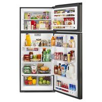 Whirlpool - 17.7 Cu. Ft. Top Freezer Refrigerator - Black Stainless Steel - Left View