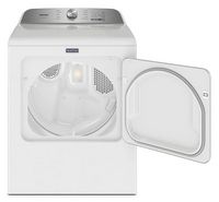 Maytag - 7.0 Cu. Ft. Electric Dryer with Steam and Pet Pro System - White - Left View