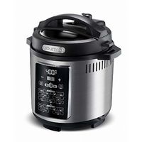 Gourmia - 6-Quart Pressure Cooker and Air Fryer - Black - Left View