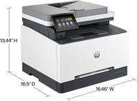 HP - LaserJet Pro MFP 3301sdw Wireless Color All-in-One Laser Printer - White - Left View