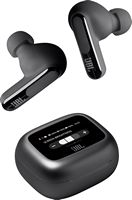 JBL - Live Beam 3 True Wireless Noise Cancelling Earbuds - Black - Left View